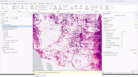 Thumbnail for Use the Estimate Time To Event geoprocessing tool in ArcGIS Pro