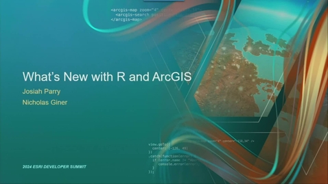 Thumbnail for entry What's New with R and ArcGIS