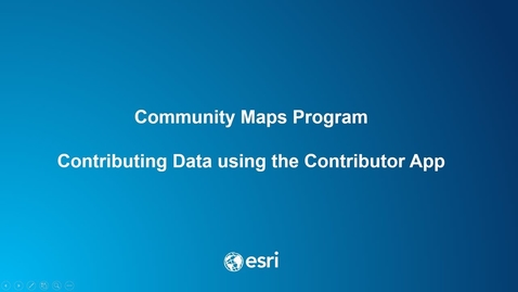 Thumbnail for entry Using the Community Maps Contributor App (June 2019)