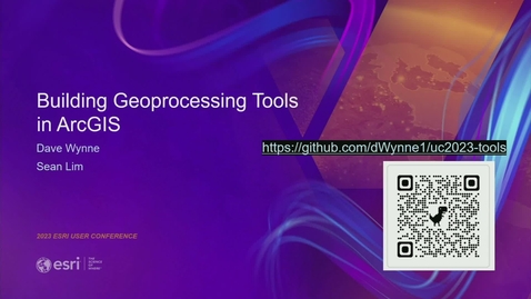 Thumbnail for entry Building Geoprocessing Tools in ArcGIS