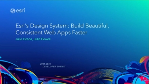 Thumbnail for Esri's Design System: Build Beautiful, Consistent Web Apps Faster