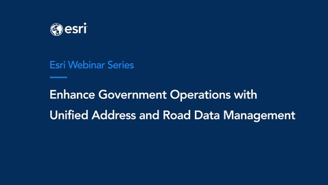 Thumbnail for Enhance Government Operations with Unified Address and Road Data Management 