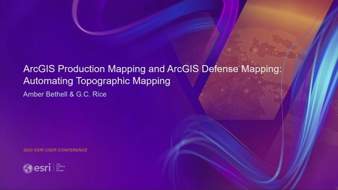 Thumbnail for entry ArcGIS Production Mapping and ArcGIS Defense Mapping: Automating Topographic Mapping