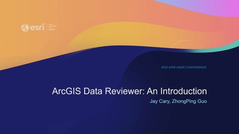 Thumbnail for entry ArcGIS Data Reviewer: An Introduction