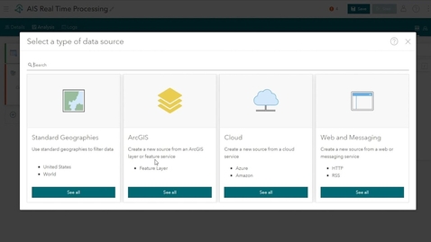 Thumbnail for ArcGIS Velocity: Design a Real-time Analytic