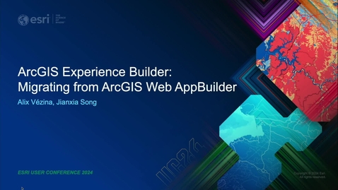 Thumbnail for ArcGIS Experience Builder: Migrating from ArcGIS Web AppBuilder