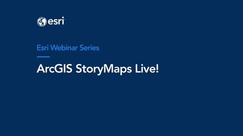 Thumbnail for ArcGIS StoryMaps Live - September 2024 Webinar - Briefings for Education