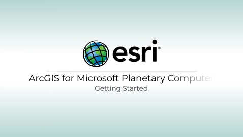 Thumbnail for entry Getting Started with ArcGIS for Microsoft Planetary Computer
