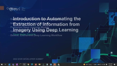 Thumbnail for entry Introduction to Automating the Extraction of Information from Imagery using Deep Learning