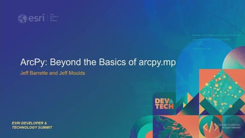 Thumbnail for ArcPy: Beyond the Basics of arcpy.mp