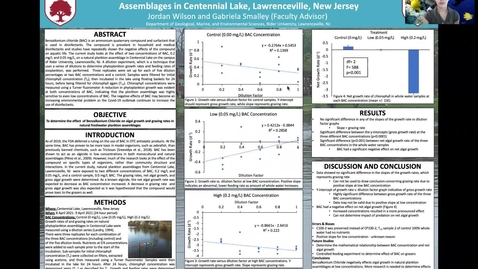 Thumbnail for Wilson: Effect of Benzalkonium Chloride on Natural Plankton Assemblages in Centennial Lake, Lawrenceville, New Jersey