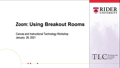 Thumbnail for Zoom Breakout Rooms