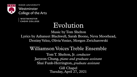Thumbnail for Williamson Voices Treble Ensemble | Evolution