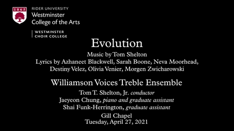 Thumbnail for entry Williamson Voices Treble Ensemble | Evolution