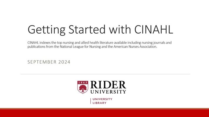 Getting Started with CINAHL