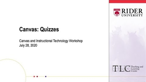 Thumbnail for Canvas: Quizzes