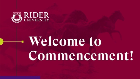 Thumbnail for entry Rider University Commencement 2021 - Undergraduate College of Liberal Arts and Sciences Ceremony 2