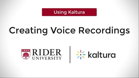 Thumbnail for Creating Voice Recordings