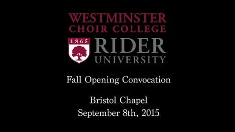 Thumbnail for 2015-09-08 Convocation