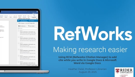 Cite while you Write - Using RCM (Refworks Citation Manager) in Google Docs and Word (via Office.com)