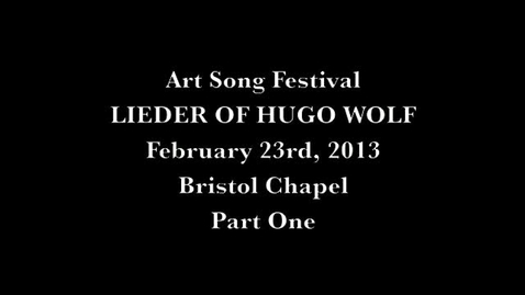 Thumbnail for 2013 Art Song Festival Night Two Part 1