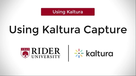 Thumbnail for Kaltura Capture: Demonstration with PowerPoint