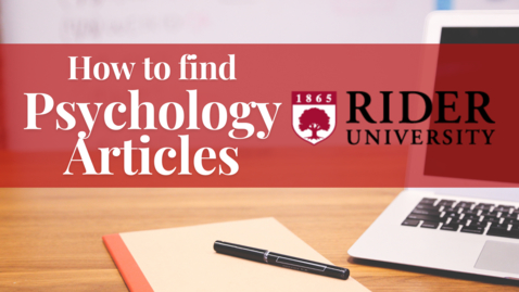 Thumbnail for entry How to Find Psychology Articles