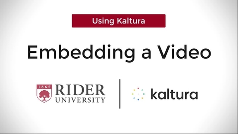 Thumbnail for Embedding a Video