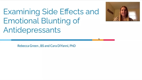 Thumbnail for entry Green: Examining Side Effects and Emotional Blunting for Antidepressants