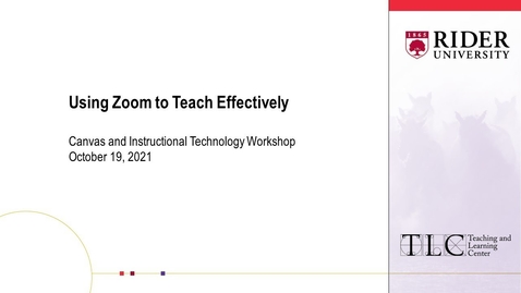Thumbnail for Using Zoom to Teach Effectively