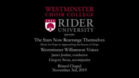 Thumbnail for entry 2019-11-03 Williamson Voices - The Stars Now Rearrange Themselves