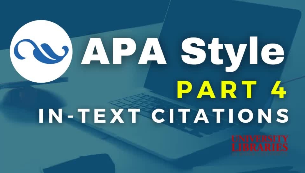 APA Part 4: In-Text Citations
