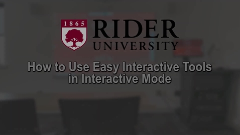 Thumbnail for entry Epson Interactive Projector - Easy Interactive Tools - Interactive Mode