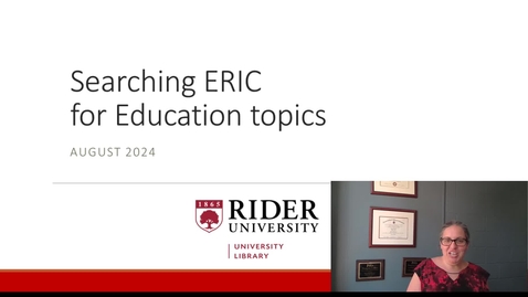 Thumbnail for Searching ERIC for Education Topics