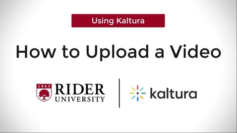 Thumbnail for entry Uploading a Video into Kaltura within Canvas