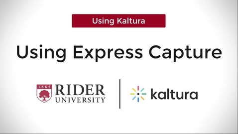 Thumbnail for Using Express Capture