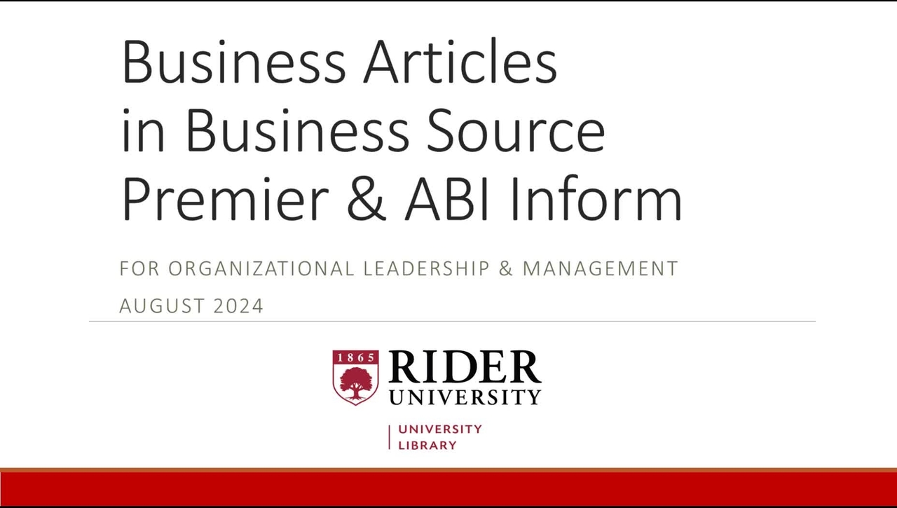 Articles for Management &amp; Organizational Leadership