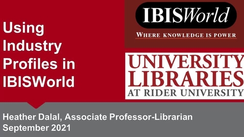 Thumbnail for Finding Industry Profiles in IBISWorld