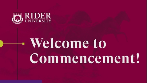 Thumbnail for entry Rider University Commencement 2021 - Graduate College of Education and Human Services