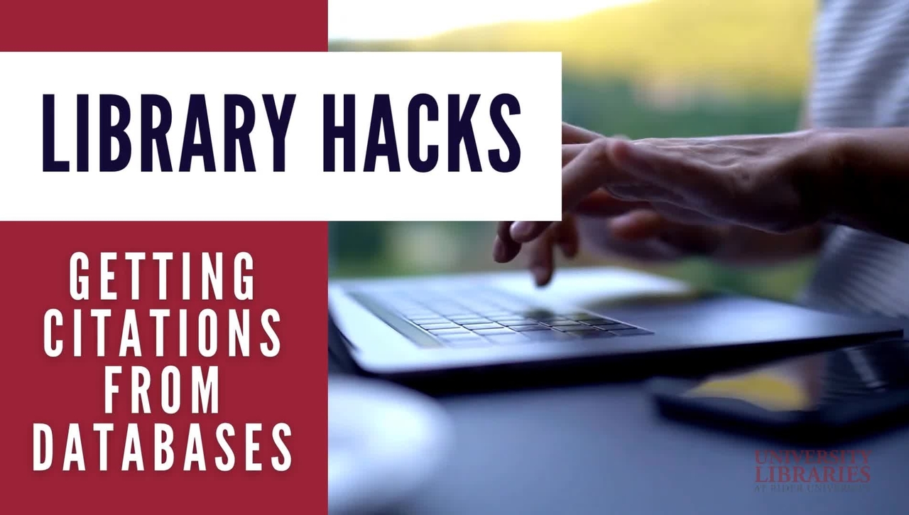 Library Hacks: Getting Citations from Databases