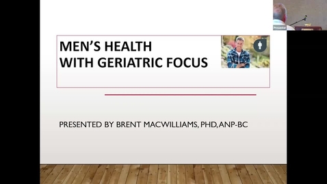 Thumbnail for entry B. MacWilliams - Men's Health with Geriatric Focus