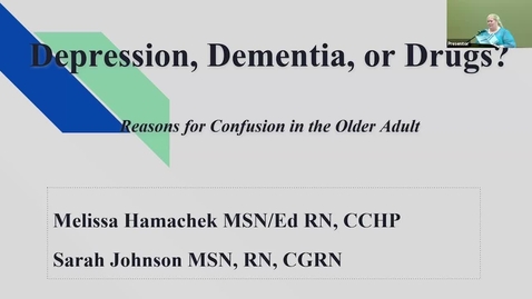Thumbnail for M. Hamachek &amp; S. Johnson - Dementia, Depression, or Drugs
