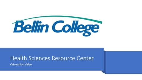 Thumbnail for Health Sciences Resource Center Orientation (2019)