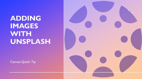 Thumbnail for Unsplash Images in Canvas