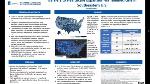 Thumbnail for Barriers to Healthcare Expansion via Telemedicine in Southeastern U.S.
