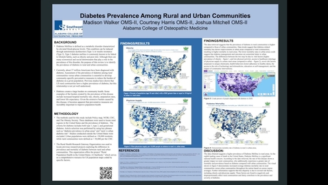 Thumbnail for entry Diabetes Prevalence Among Rural and Urban Communities 