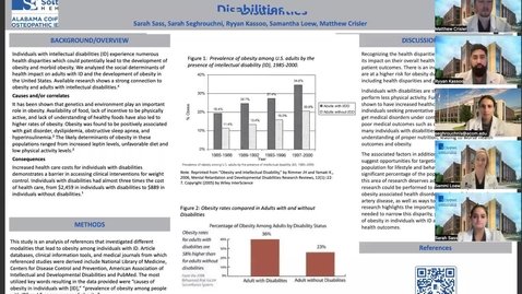 Thumbnail for entry Obesity Prevalence Among Individuals with Intellectual Disabilities