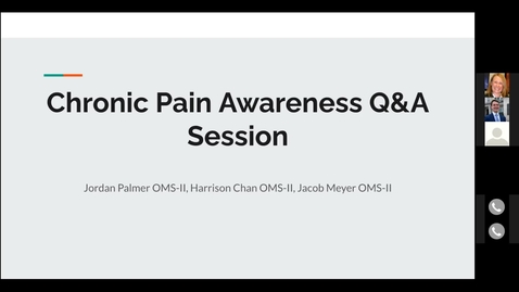 Thumbnail for entry Chronic Pain Awareness Q &amp; A