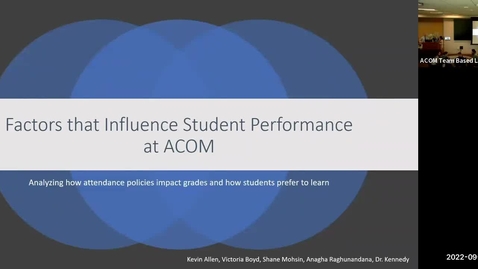 Thumbnail for entry Factors that Influence Student Performance at ACOM: Analyzing How Attendance Policies Impact Grades and How Students Prefer to Learn