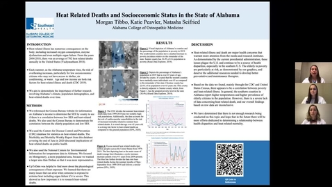 Thumbnail for Heat Related Deaths and Socioeconomic Status in the State of Alabama 